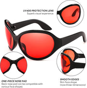 ÉÌƷͼƬ 25 | B0BYX6JXMW | FEISEDY Bug Eye Y2K Oversized Sunglasses Women Men Oval Frame B2391