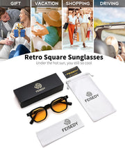 ÉÌƷͼƬ 21 | B0H83DD892 | FEISEDY Retro Thick Polarized Square Sunglasses for Women Men B0458