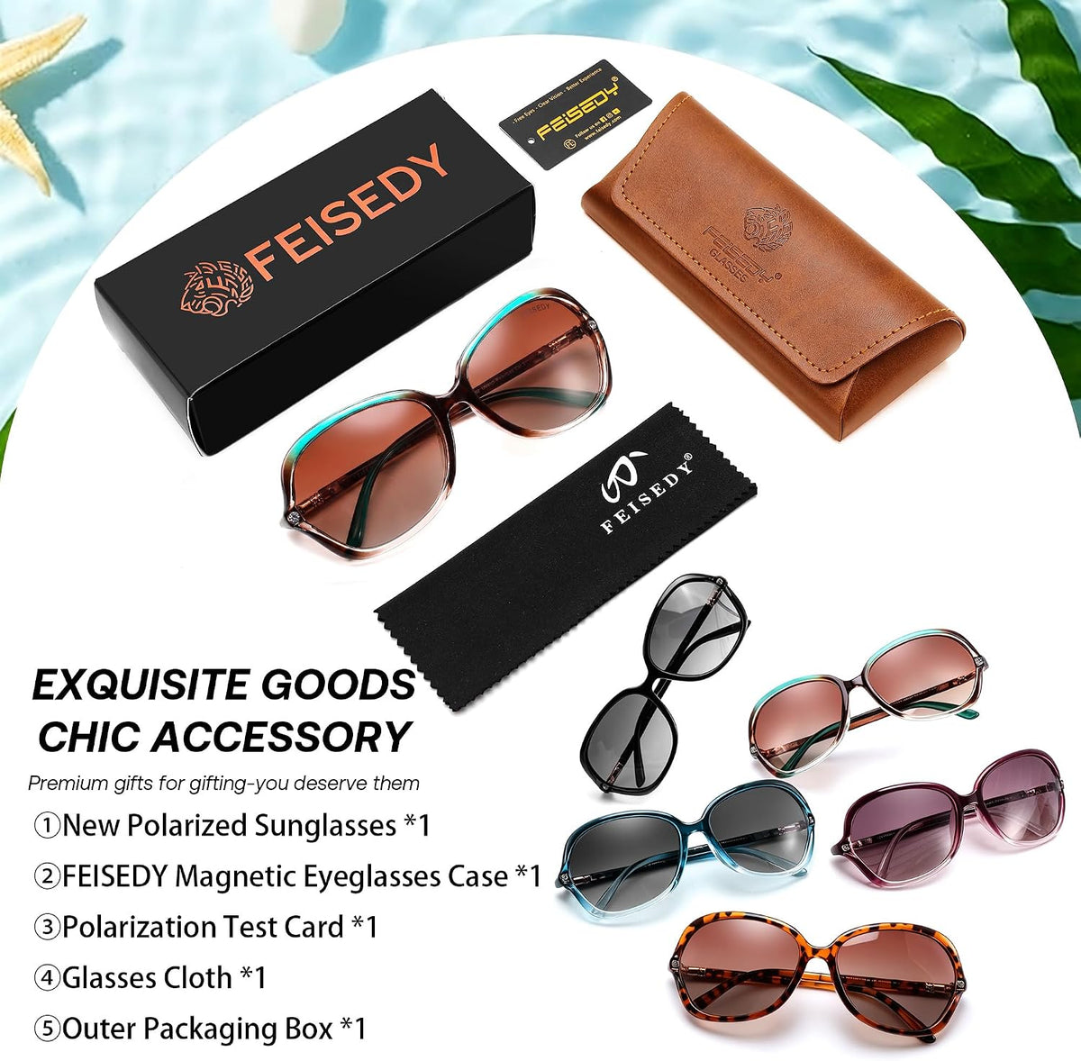ÉÌƷͼƬ 21 | B0H8N71P98 | FEISEDY Fashion Polarized Sunglasses for Women Butterfly UV400 B0424