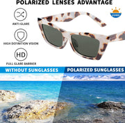 ÉÌƷͼƬ 20 | B08TM3J1R9 | FEISEDY Small Cateye Square Polarized Sunglasses Women Classic Thick Rectangle Frame UV400 Sun Glasses B2736