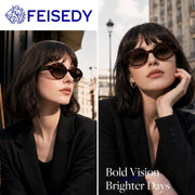 ÉÌƷͼƬ 19 | B0H1WBQD3Y | FEISEDY Retro Oval Y2K Polarized Sunglasses for Women Men B0442