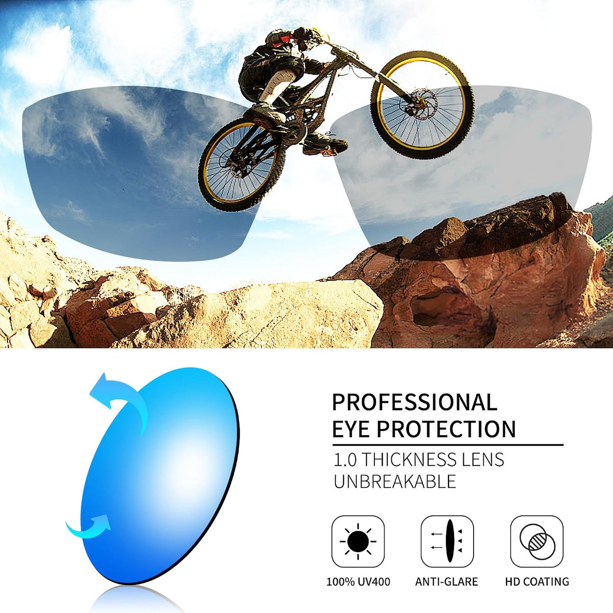 ÉÌƷͼƬ 4 | B0FG2NFPX3 | FEISEDY 3 Pack Polarized Sports Sunglasses for Men, Wrap Around Frame, UV400 Protection, Fishing Driving Cycling B2674