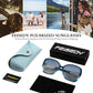 商品图片 23 | B0BJ71VZCB | FEISEDY Women's Fashion Sunglasses, Oversized Square Frame with Pearl Sparkling, Polarized UV Protection B2821