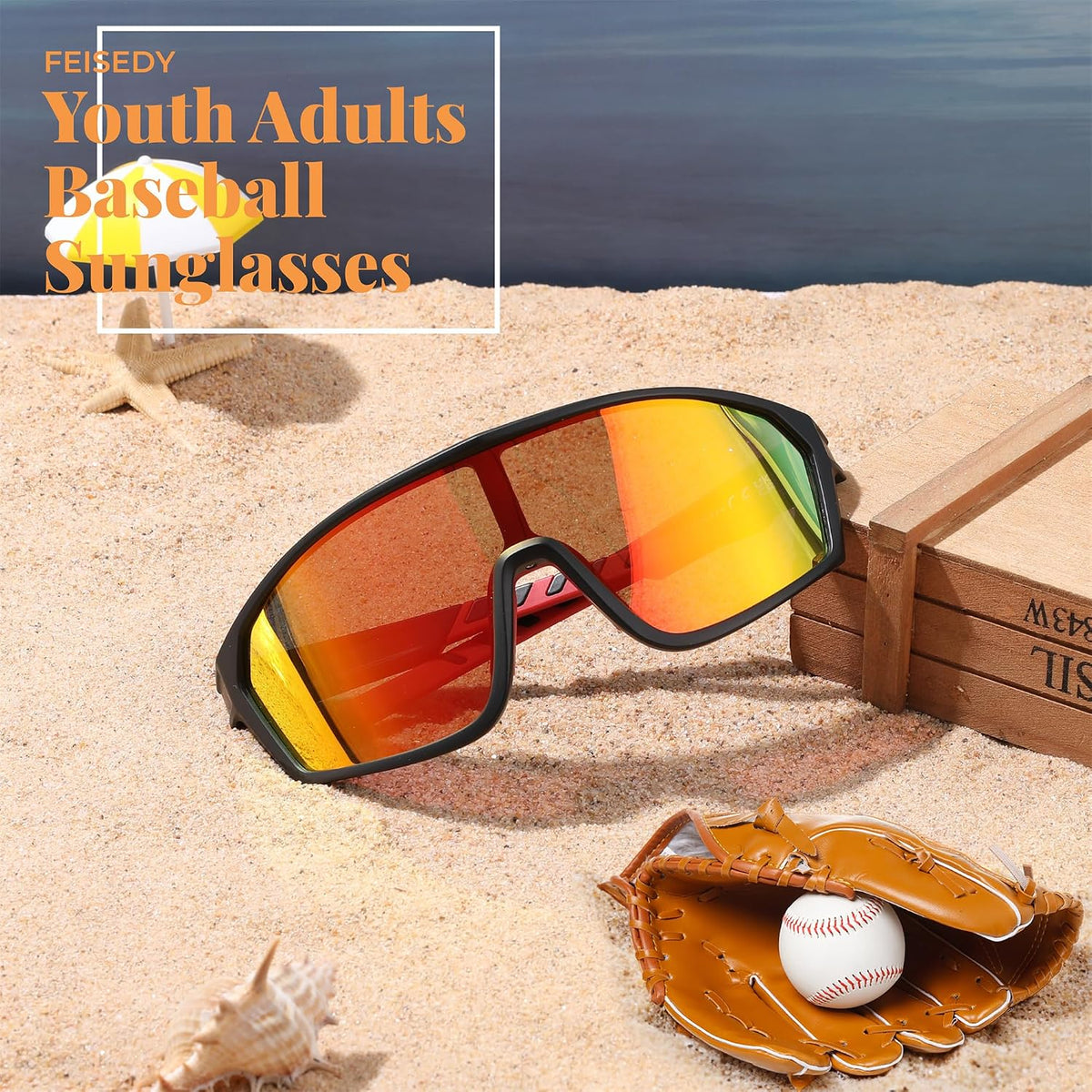 ÉÌƷͼƬ 13 | B0CSJXGX3L | FEISEDY Polarized Sports Sunglasses for Men Women Cycling Running Fishing Tac Glasses UV400 Protection B1125