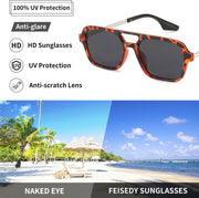 ÉÌƷͼƬ 15 | B0925V3NP4 | FEISEDY Vintage Square 70s Flat Aviator Sunglasses Women Men Metal Design Shades B2752