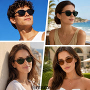 ÉÌƷͼƬ 6 | B0HBV67DG3 | FEISEDY Retro Polarized Cat Eye Sunglasses for Women Men UV400 B0466