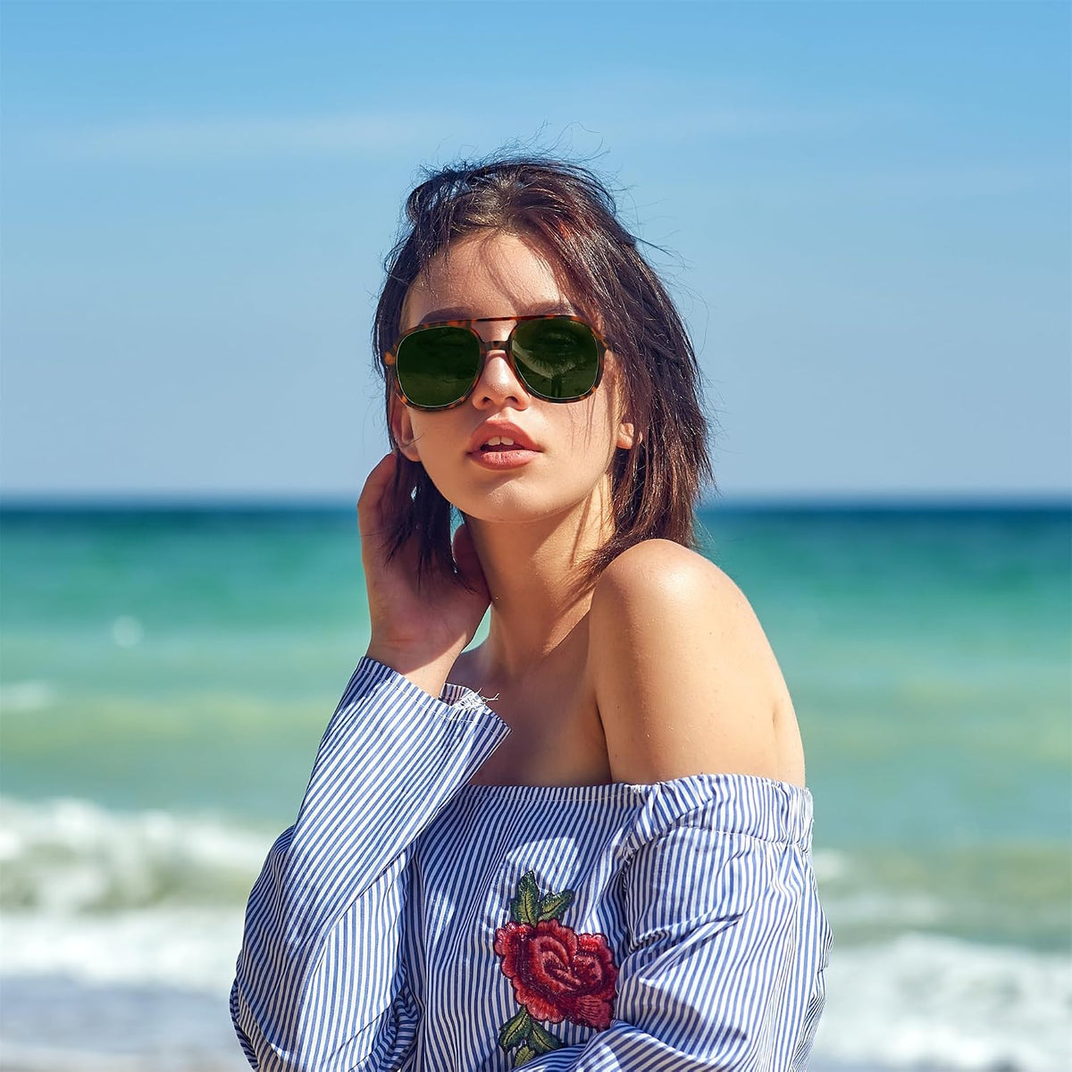ÉÌƷͼƬ 29 | B0C27PGFFJ | FEISEDY Retro Aviator Sunglasses Women Men Classic Square Shades Trendy Sun Glasses UV400 Protection B2394