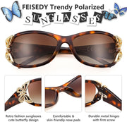 ÉÌƷͼƬ 48 | B0CNRQ7WVZ | FEISEDY Y2K Women Polarized Sunglasses Butterfly Wrap Around UV400 Shades