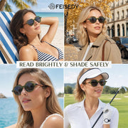 ÉÌƷͼƬ 30 | B0GYW69THN | FEISEDY Reading Glasses for Women Men Retro Oval Reader Sunglasses B1379