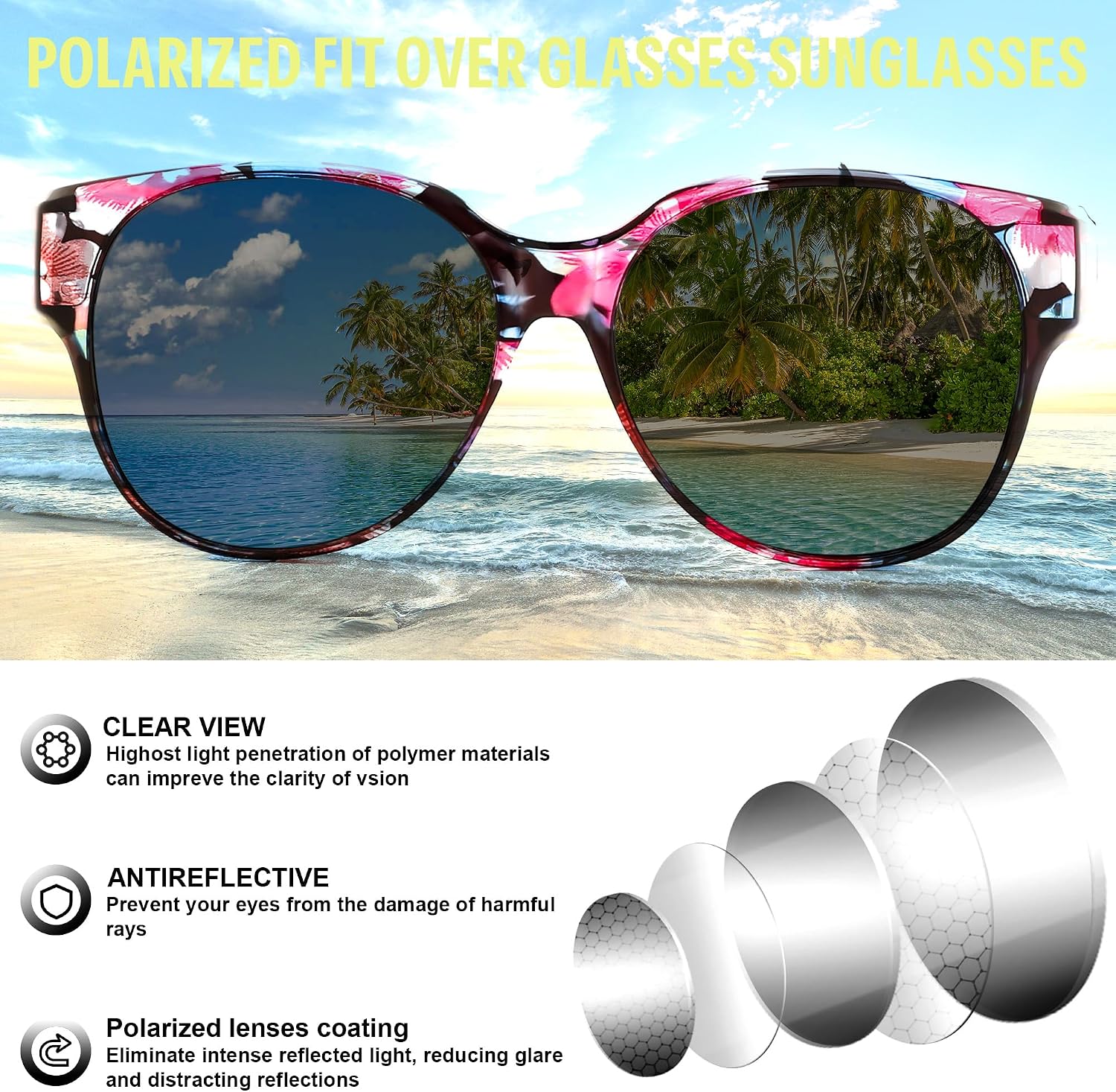 商品图片 53 | B0FRRT5Z37 | FEISEDY Fit Over Glasses Polarized Sunglasses, UV400 Protection for Driving & Outdoor Activities B0328