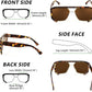 商品图片 4 | B0CBVDGZCB | FEISEDY Men Women Sunglasses Aviator, Square 70s Frame, Vintage Retro Trendy UV400 Sun Glasses B2398