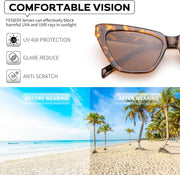 ÉÌƷͼƬ 33 | B0CYZG81R8 | FEISEDY Retro Cat Eye Sunglasses for Women UV400 Protection Small Vintage Chic Shades B0132