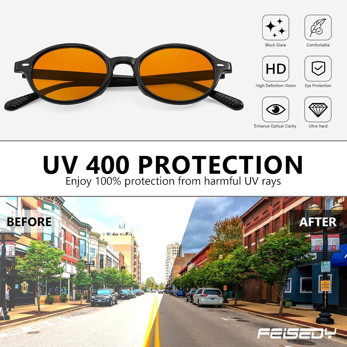 ÉÌƷͼƬ 98 | B0DTHVTKB5 | FEISEDY Retro Oval Sunglasses for Women 90s Narrow Round Lightweight Shades Y2k Trendy Sunnies B1171