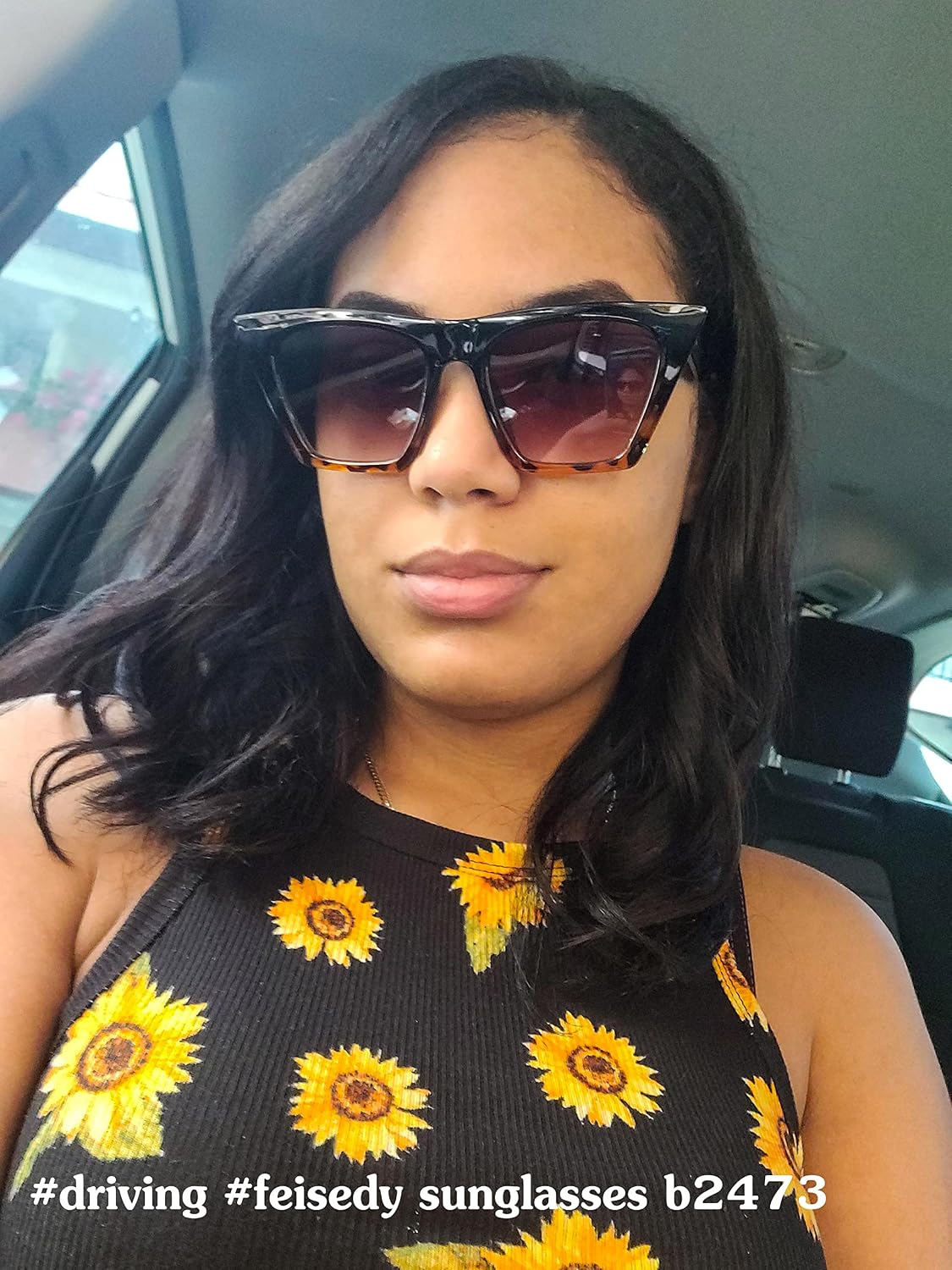 商品图片 55 | B0C5378735 | FEISEDY Vintage Square Cat Eye Sunglasses Women Trendy Cateye Sunglasses B2473