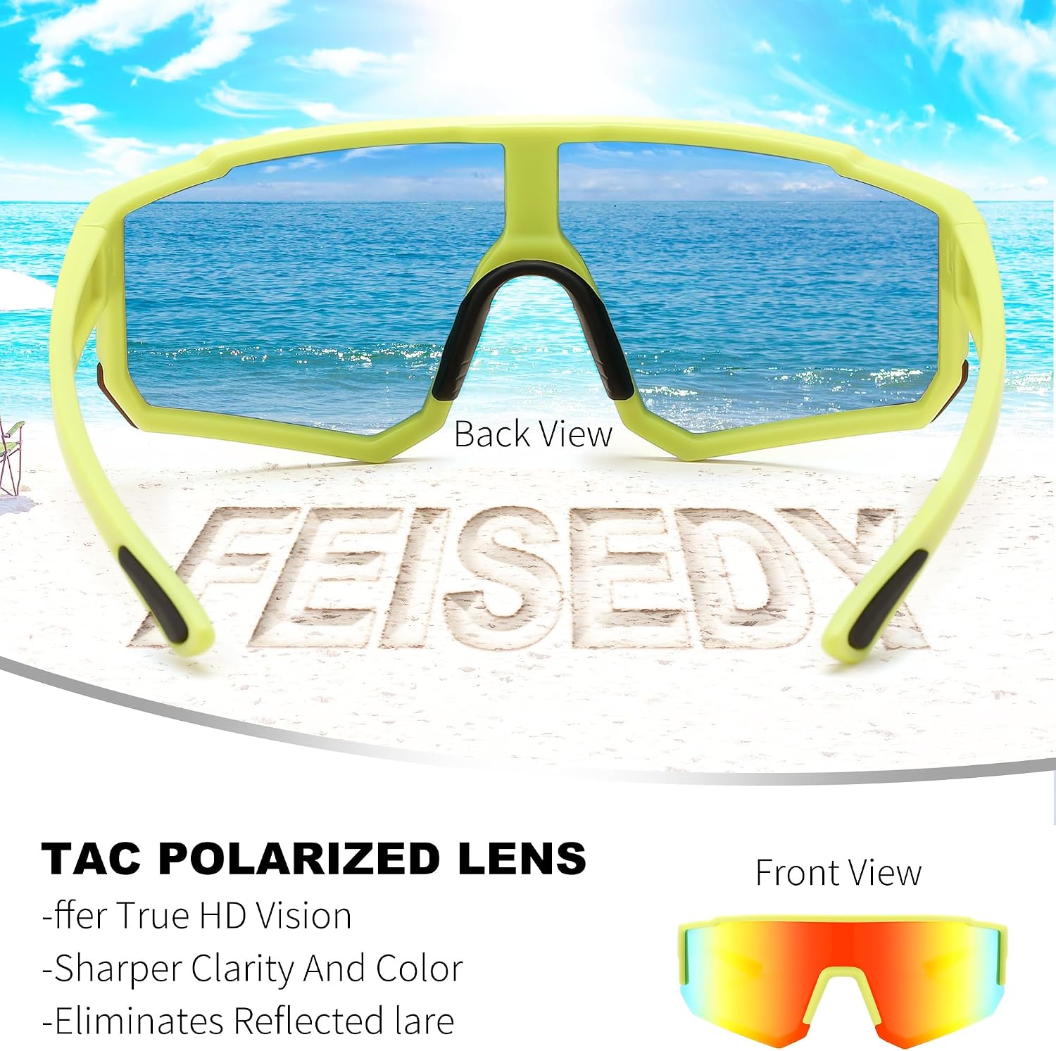 商品图片 39 | B0D95W5582 | FEISEDY Kids Sunglasses Youth Baseball Polarized Sunglasses Sports Lightweight TR90 Frame Boys Girls Cycling B0213