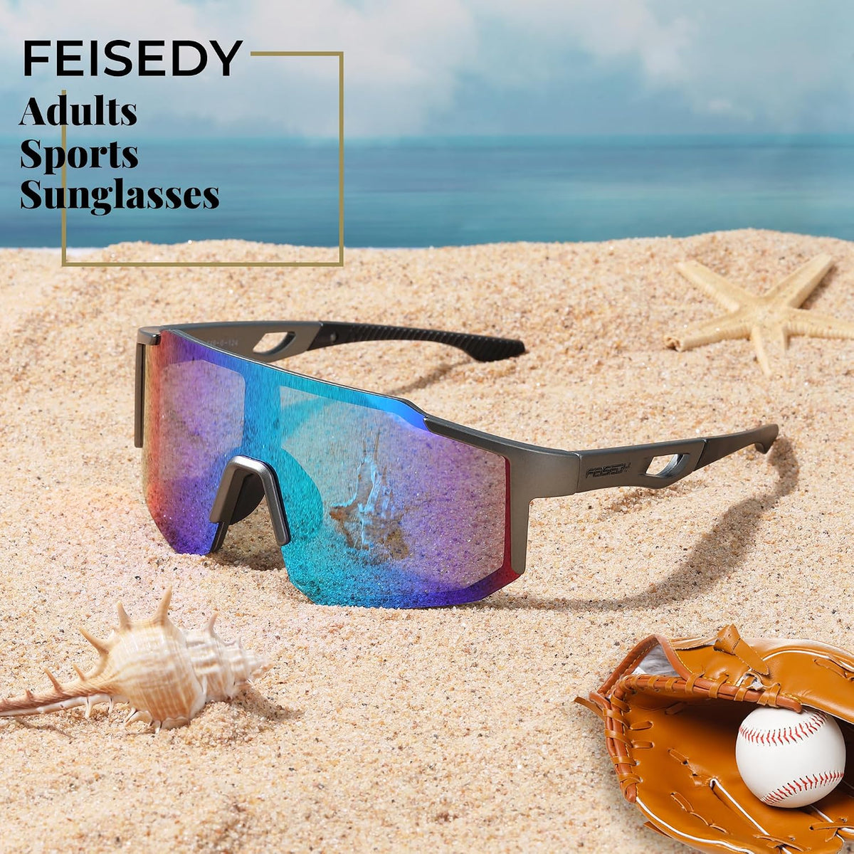 ÉÌƷͼƬ 65 | B0DTYL7JBV | FEISEDY Sports Sunglasses for Men, Women and Teens - Baseball, Biking, Cycling UV400 Protection B2388