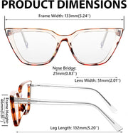 ÉÌƷͼƬ 21 | B0BHT5M418 | FEISEDY Women Cat Eye Blue Light Blocking Glasse Frame Fake Nerd Clear Square Computer Eyewear Anti Eyestrain B2353