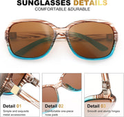 ÉÌƷͼƬ 24 | B0FZKDK786 | FEISEDY Polarized Sunglasses for Women Classic Vintage UV400 Shade