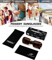 ÉÌƷͼƬ 25 | B0CNPQGQRW | FEISEDY Retro Rectangle Sunglasses for Women Men Classic Square Rhinestone Frame Sun Glasses Polygon Designer UV400 B0047