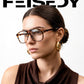 商品图片 8 | B0HCMPWV5X | FEISEDY Oversized Aviator Fashion Glasses for Women Men, Tortoise Trendy Eyeglasses, Retro Eyewear Frame for Daily Wear B0426