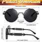商品图片 5 | B0BD4MSMZQ | FEISEDY Aviator Sunglasses for Men Women Steampunk Round Metal Frame B2351