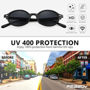 ÉÌƷͼƬ 6 | B0DTHVTKB5 | FEISEDY Retro Oval Sunglasses for Women 90s Narrow Round Lightweight Shades Y2k Trendy Sunnies B1171