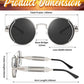 商品图片 21 | B0BD4MSMZQ | FEISEDY Aviator Sunglasses for Men Women Steampunk Round Metal Frame B2351