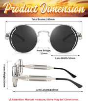 ÉÌƷͼƬ 21 | B0BD4MSMZQ | FEISEDY Aviator Sunglasses for Men Women Steampunk Round Metal Frame B2351