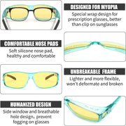ÉÌƷͼƬ 55 | B089YRDYMP | FEISEDY Polarized Fit Over Glasses Sunglasses Men Women Wrap Around B2593
