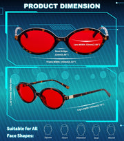 ÉÌƷͼƬ 17 | B0GRTTF33N | FEISEDY Oval Blue Light Glasses for Women Men, Red Lens Anti-Blue Light, Fashion Computer Gaming Eyeglasses B0415