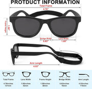 ÉÌƷͼƬ 6 | B0BQC69987 | FEISEDY Kids Polarized Sunglasses Toddler Sunglasses Flexible Frame with Strap for Baby Girls Boys Age 2-8 B2352