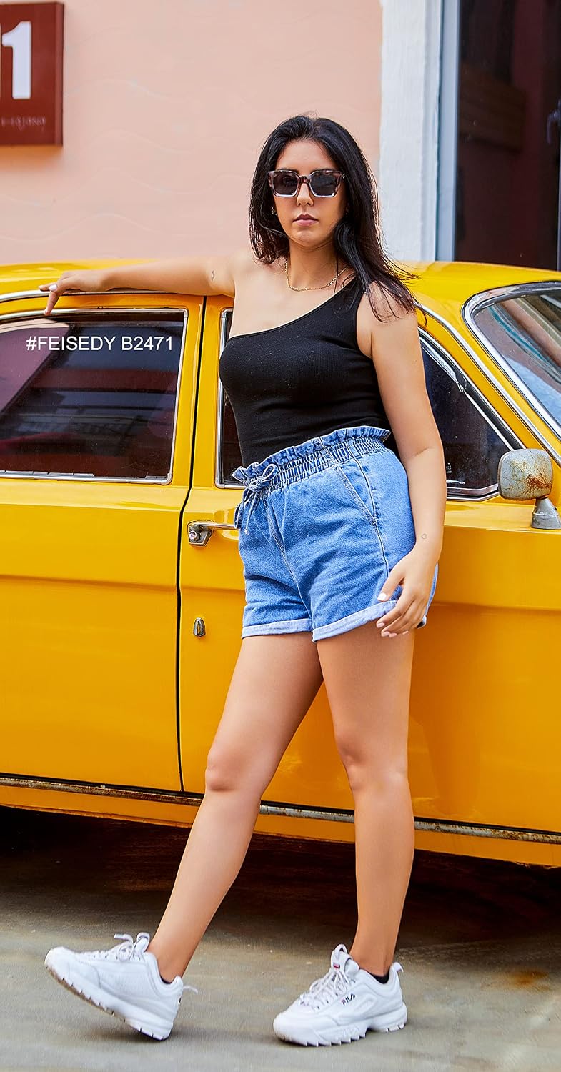 ÉÌƷͼƬ 87 | B07MNGNLNT | FEISEDY Classic Women Sunglasses Fashion Thick Square Sun Glasses B2471