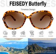 ÉÌƷͼƬ 32 | B0H8N71P98 | FEISEDY Fashion Polarized Sunglasses for Women Butterfly UV400 B0424