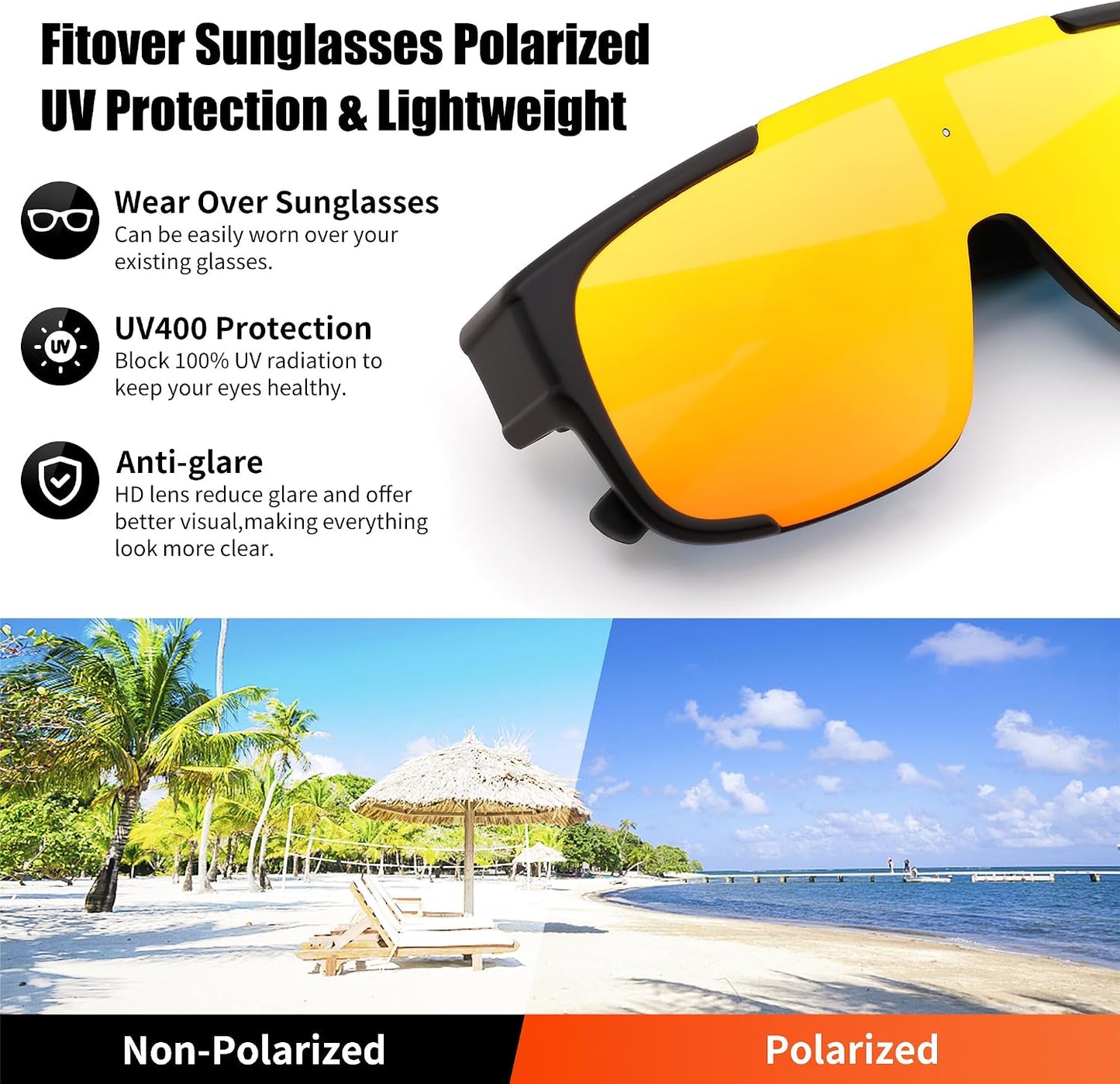 商品图片 25 | B0FY37CX2V | FEISEDY Polarized Fit Over Glasses Sunglasses for Men Women, Sports Wrap Around for Driving Cycling Fishing B0315