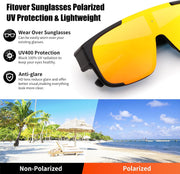 ÉÌƷͼƬ 25 | B0FY37CX2V | FEISEDY Polarized Fit Over Glasses Sunglasses for Men Women, Sports Wrap Around for Driving Cycling Fishing B0315