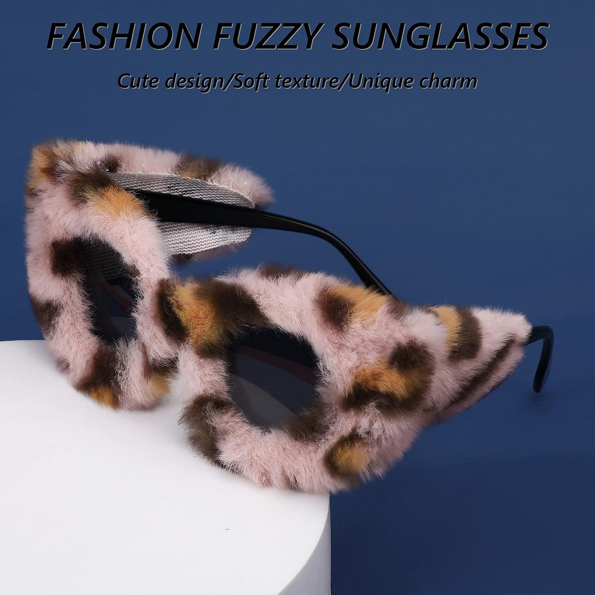 ÉÌƷͼƬ 44 | B09PN9V5N6 | FEISEDY Sunglasses Women Plush Fuzzy Soft Velvet Party Masquerade B2877