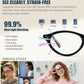商品图片 10 | B0GV3QRRGW | FEISEDY Oval Cat Eye Blue Light Blocking Glasses for Women Clear Lens B0395