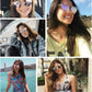 商品图片 19 | B01MEHLOJ8 | FEISEDY Cat Eye Fashion Metal Frame Mirrored Flat Lenses Women Sunglasses B2206