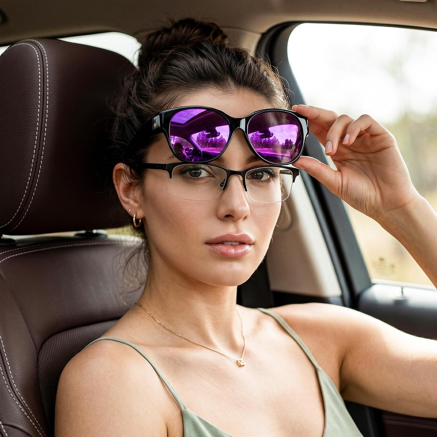 商品图片 64 | B0FRRT5Z37 | FEISEDY Fit Over Glasses Polarized Sunglasses, UV400 Protection for Driving & Outdoor Activities B0328
