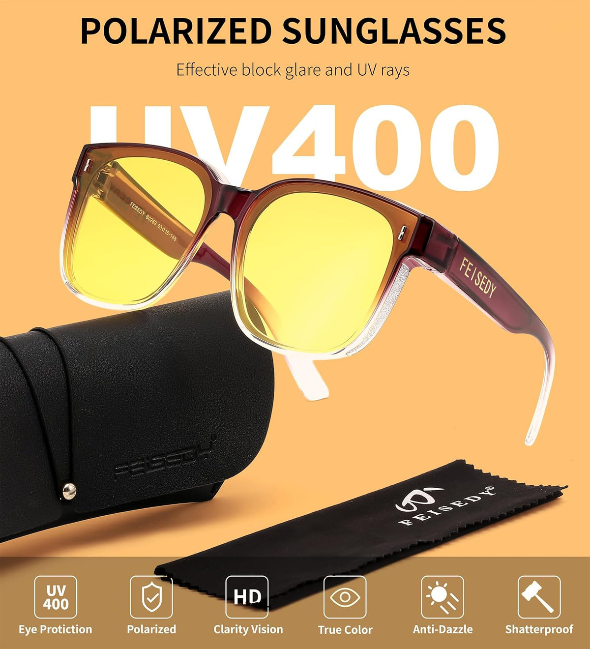 ÉÌƷͼƬ 98 | B0DS5D4WB4 | FEISEDY Sunglasses That Fit Over Glasses for Women Men UV400 B0269