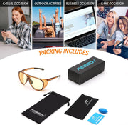 ÉÌƷͼƬ 6 | B0FCFQMV1Z | FEISEDY Yellow Lens Gaming Glasses Blue Light Glasses for Woman Men Computer Gamer Eyeglasses Anti Eyestrain Glare G0095