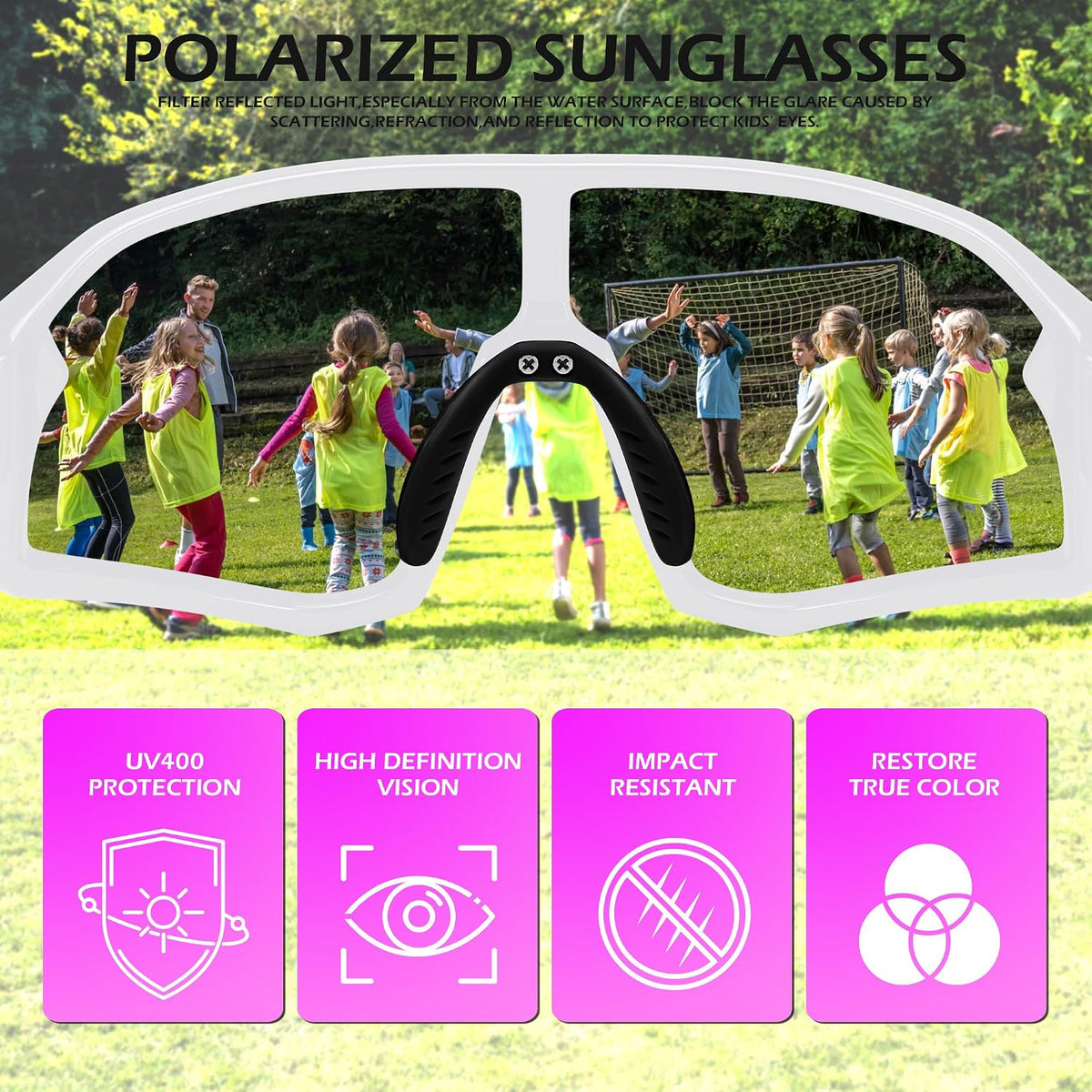 ÉÌƷͼƬ 24 | B0D73JNPNN | FEISEDY Kids Sunglasses Polarized Youth Baseball Sunglasses Sports Cycling Glasses for Boys Girls Age 4-8 B0183