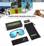 ÉÌƷͼƬ 31 | B0CWTZ9491 | FEISEDY Fashion Polarized Sunglasses Oversized One Piece Reflective Lens Sports Sun Glasses B0122