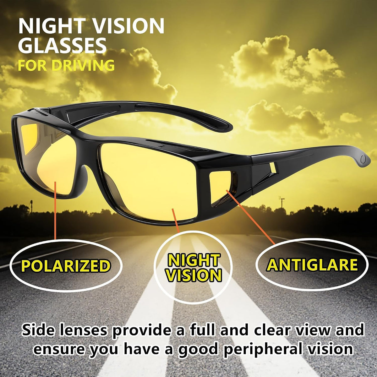 ÉÌƷͼƬ 88 | B089YRDYMP | FEISEDY Polarized Fit Over Glasses Sunglasses Men Women Wrap Around B2593