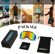 ÉÌƷͼƬ 23 | B0B45K1FS2 | FEISEDY Cycling Glasses Men Women Sport Sunglasses 80s ski Goggles Driving Fishing Biking Sunglasses UV Protection B2944