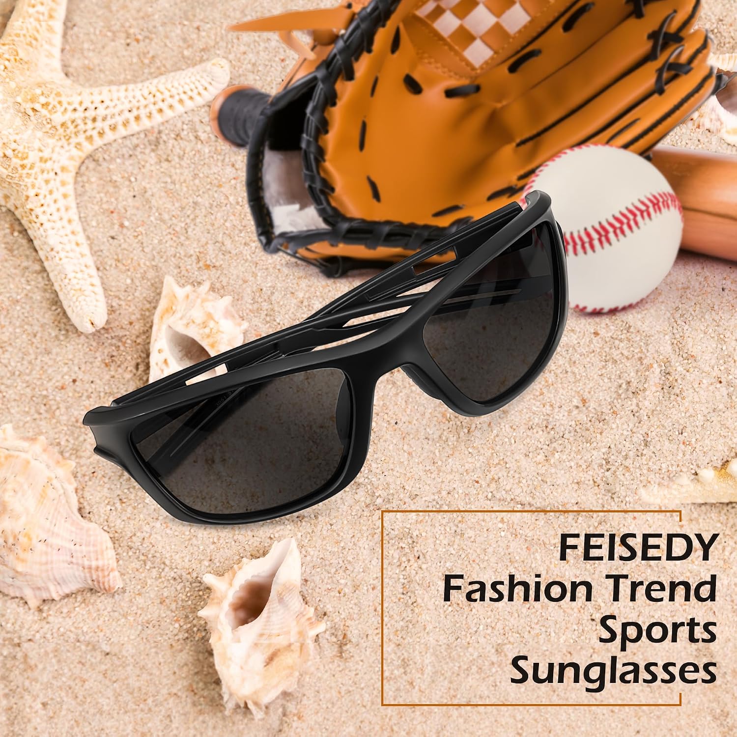 商品图片 33 | B0CTXW1SQG | FEISEDY Sports Polarized Sunglasses For Men Women Cycling Driving Fishing Running UV400 Protection B0125