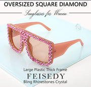 ÉÌƷͼƬ 32 | B09YHJ846J | FEISEDY Square Diamond Sunglasses for Women Retro Fashion Shiny Rhinestone Sun Glasses B2916