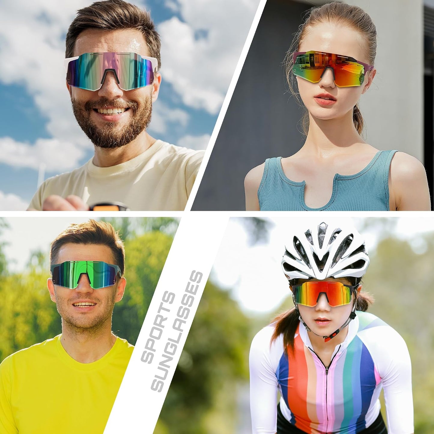 商品图片 8 | B0DB5PJ1BJ | FEISEDY Cycling Glasses Sports Sunglasses for Men Women, Youth Kids Baseball Softball Running Sunglasses B0223