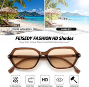 ÉÌƷͼƬ 12 | B0HJYQR9BW | FEISEDY Classic Square Sunglasses for Women Men, Retro Trendy Shades B0493