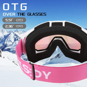 商品图片 57 | B0GHRB6WCQ | FEISEDY Ski Goggles, OTG Snow Sport Goggles for Adult Youth, Anti-Fog UV400 Protection Bendable Dual-Lenses B2961